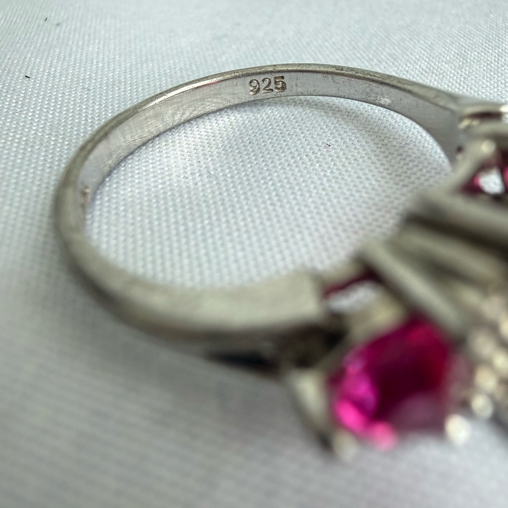 Lab Grown Ruby and Diamond Ring - Picture 10 of 10